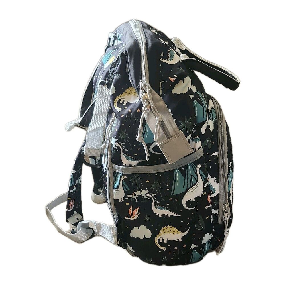 You Are My Sunshine Dinosaur Diaper Bag Young Fashion Backpacks Navy Blue - Picture 4 of 15